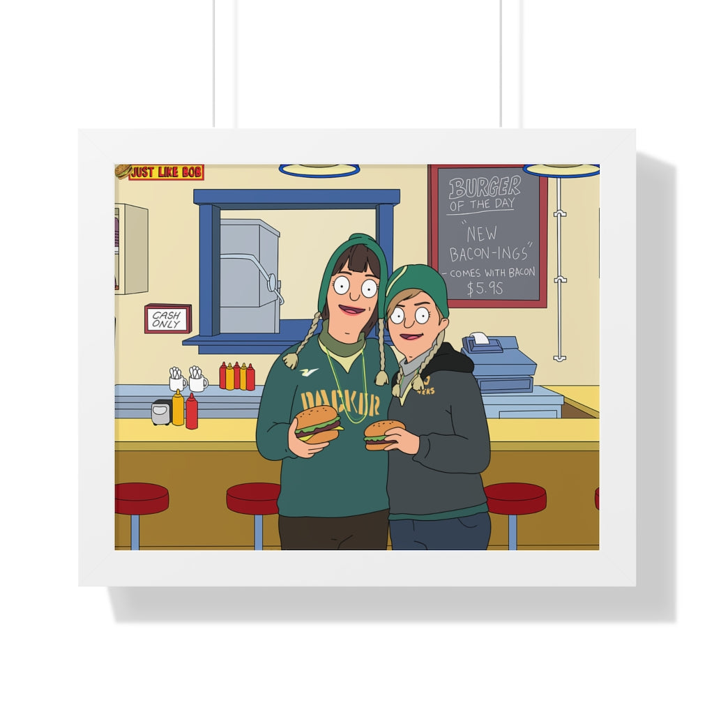 Personalized Premium Framed Print - Just Like Bob Bob's Burgers