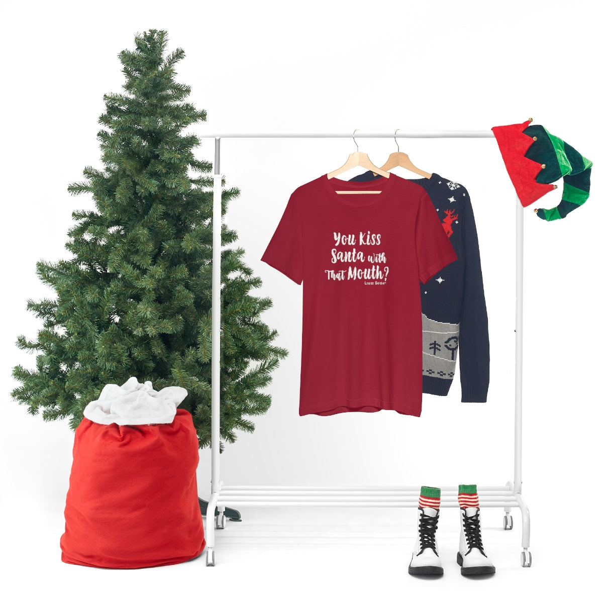 You Kiss Santa Jersey Short Sleeve Tee - Just Like Bob Bob's Burgers