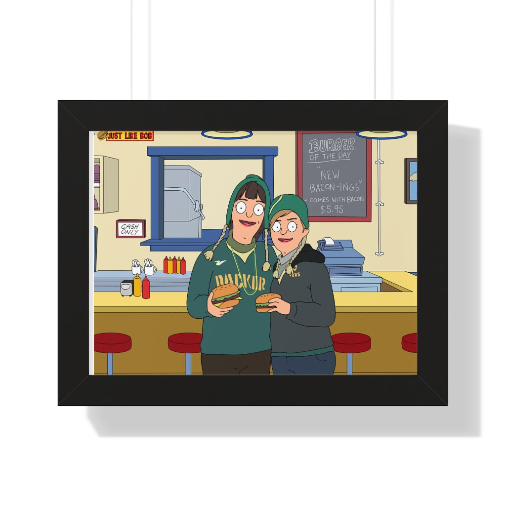 Personalized Premium Framed Print - Just Like Bob Bob's Burgers