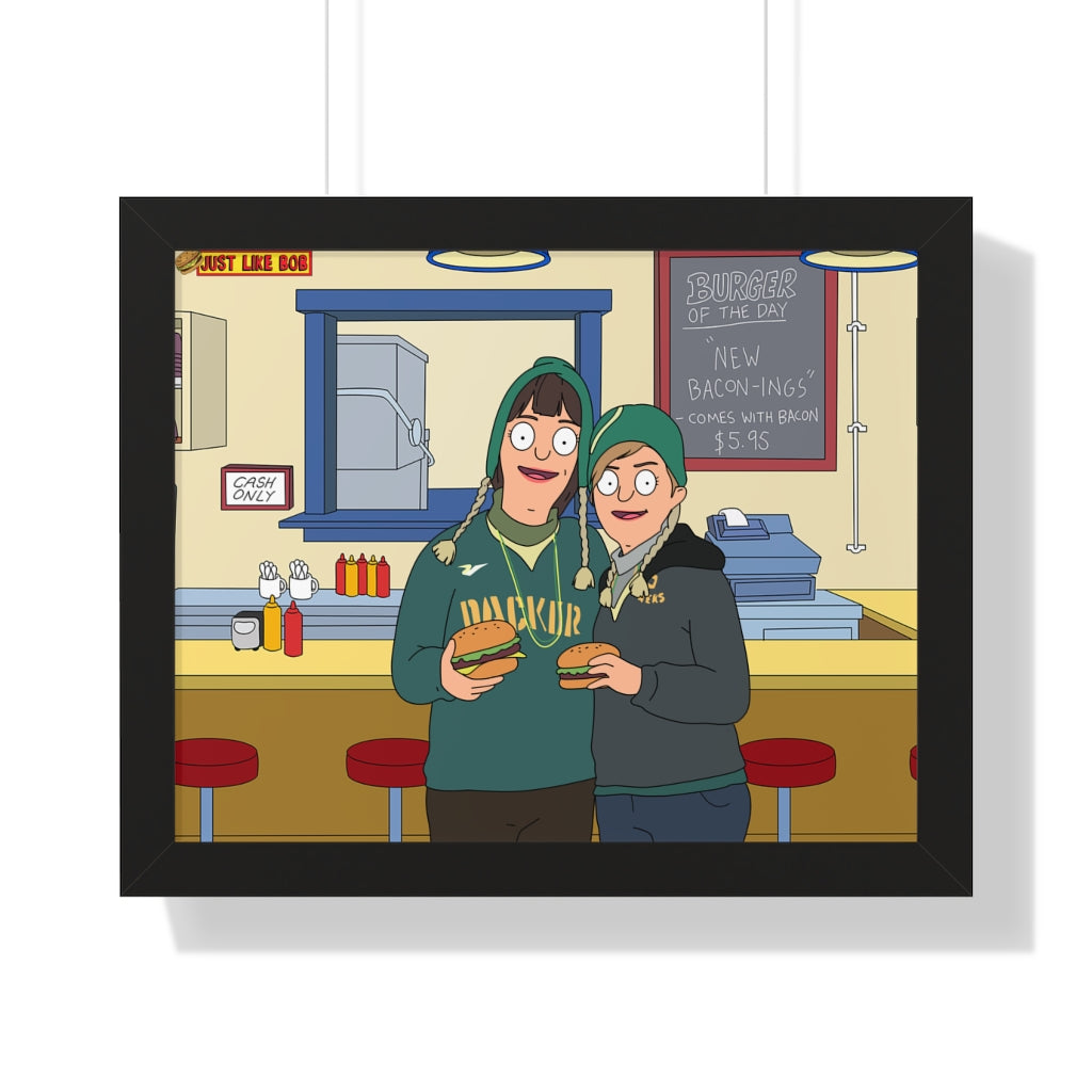 Personalized Premium Framed Print - Just Like Bob Bob's Burgers