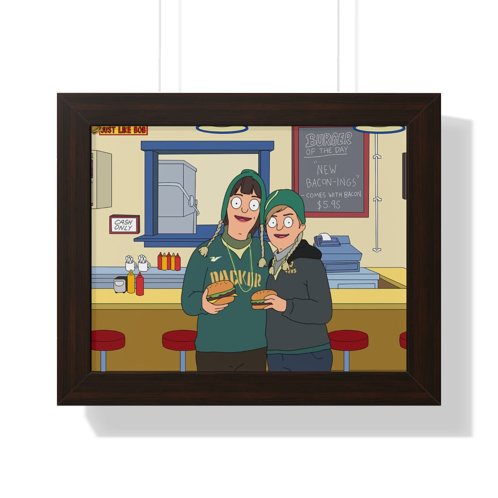 Personalized Premium Framed Print - Just Like Bob Bob's Burgers