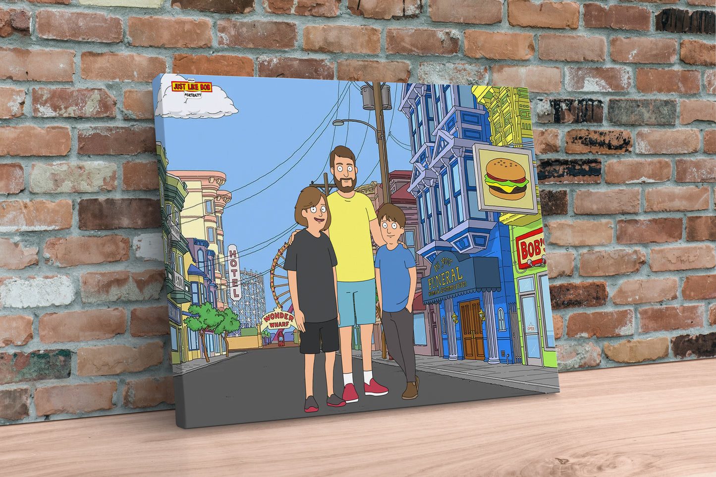 Personalized Just Like Bob Digital Character Portrait - Just Like Bob Bob's Burgers