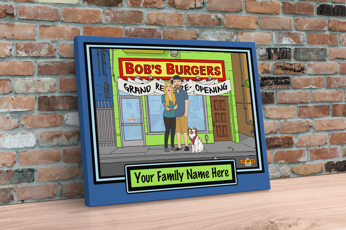 Personalized Just Like Bob Digital Character Portrait - Just Like Bob Bob's Burgers