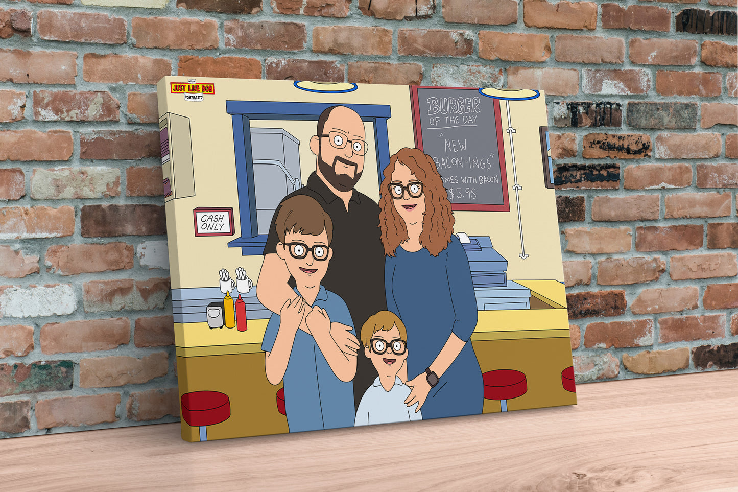 Personalized Just Like Bob Digital Character Portrait - Just Like Bob Bob's Burgers