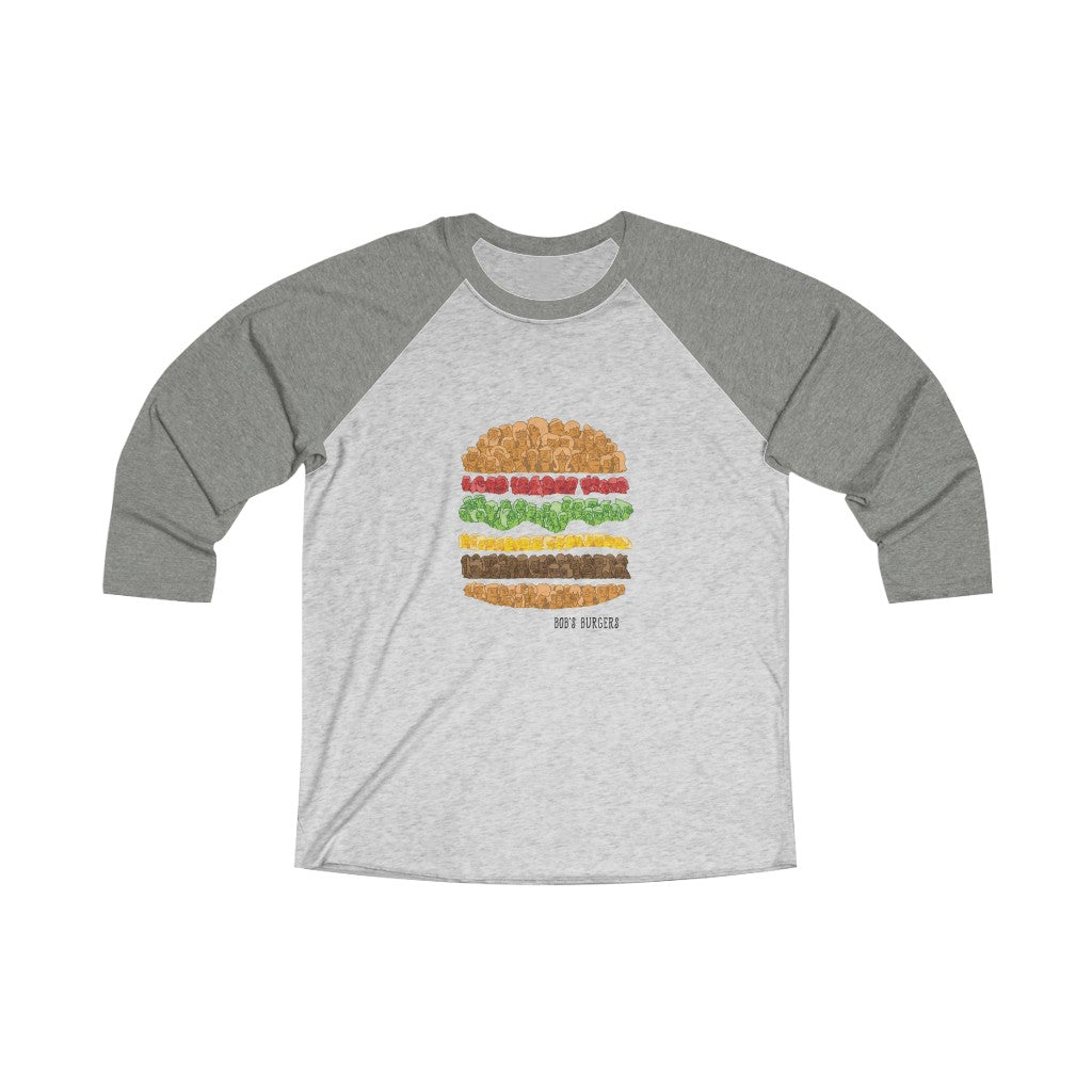 Vintage Bob's Burgers Characters Raglan Tee - Just Like Bob Bob's Burgers