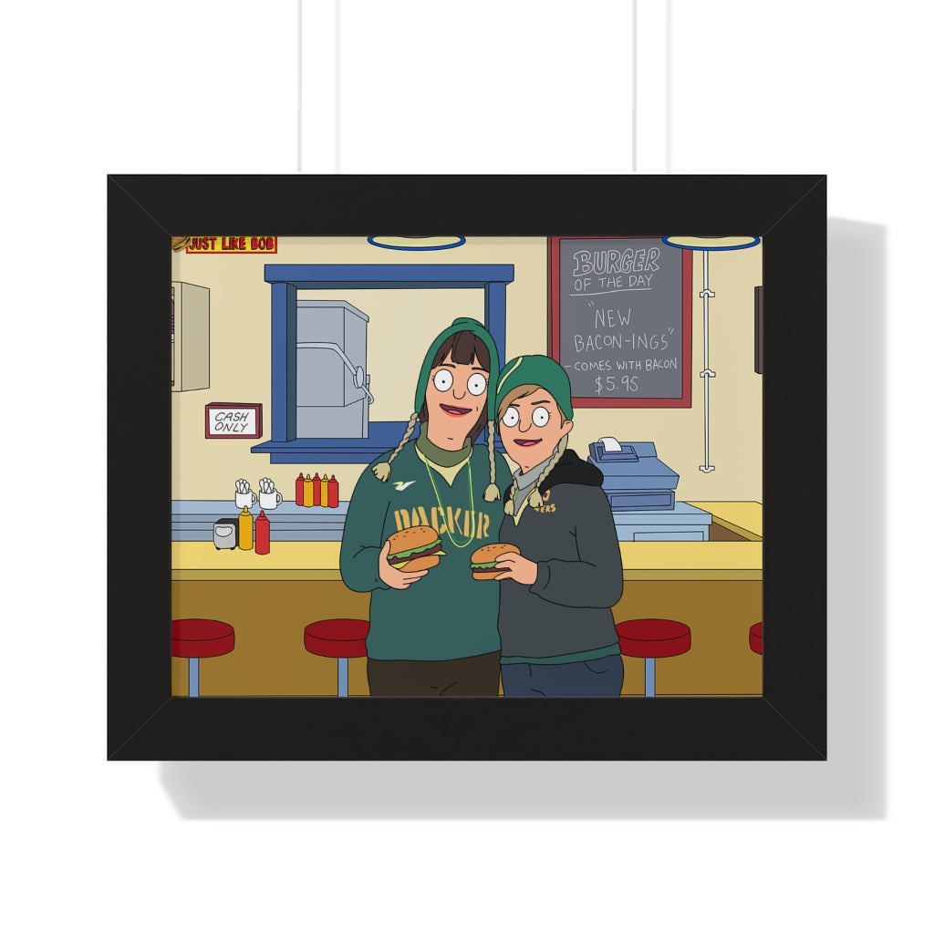 Personalized Premium Framed Print - Just Like Bob Bob's Burgers