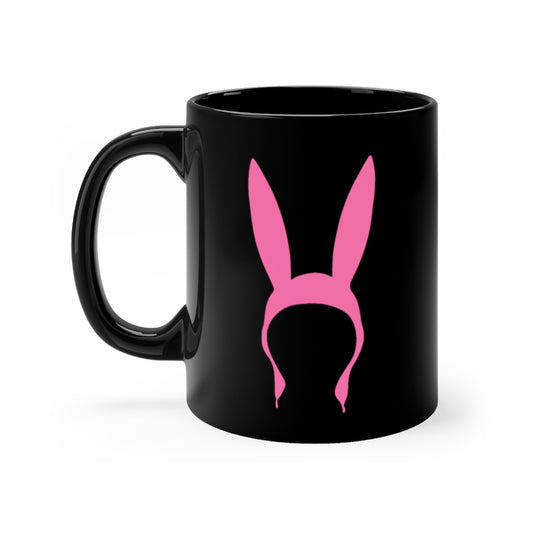 Evil Bunny Louise Belcher Black 11oz Mug - Bob's Burgers - Just Like Bob Bob's Burgers