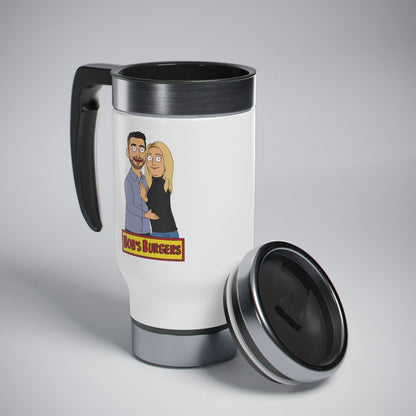 Personalized Stainless Steel Travel Mug, 14oz - Just Like Bob Bob's Burgers