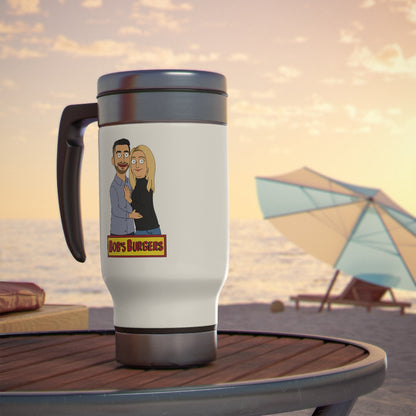 Personalized Stainless Steel Travel Mug, 14oz - Just Like Bob Bob's Burgers