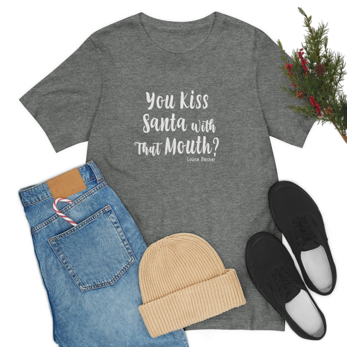 You Kiss Santa Jersey Short Sleeve Tee - Just Like Bob Bob's Burgers