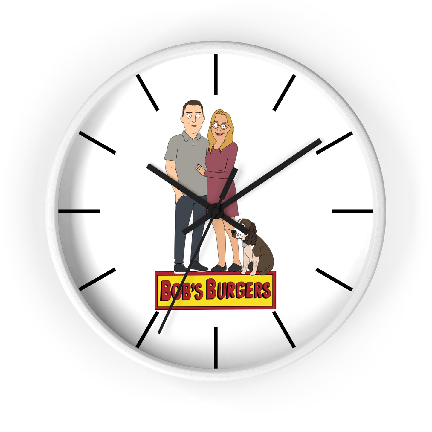 Personalized Wall clock - Just Like Bob Bob's Burgers