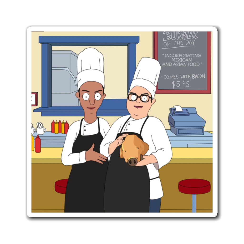 Personalized Fridge Magnet - Just Like Bob Bob's Burgers