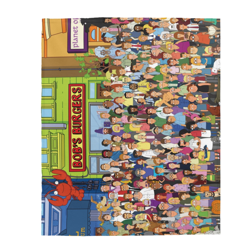 All Bob's Burgers Velveteen Plush Blanket - Just Like Bob Bob's Burgers