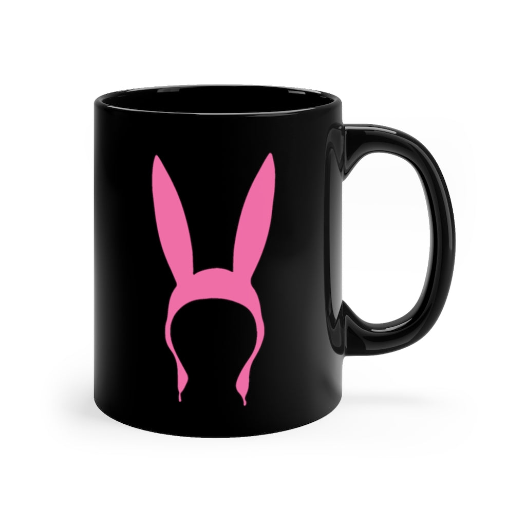 Evil Bunny Louise Belcher Black 11oz Mug - Bob's Burgers - Just Like Bob Bob's Burgers