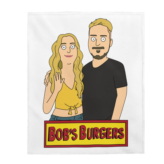 Personalized Velveteen Plush Blanket - Just Like Bob Bob's Burgers