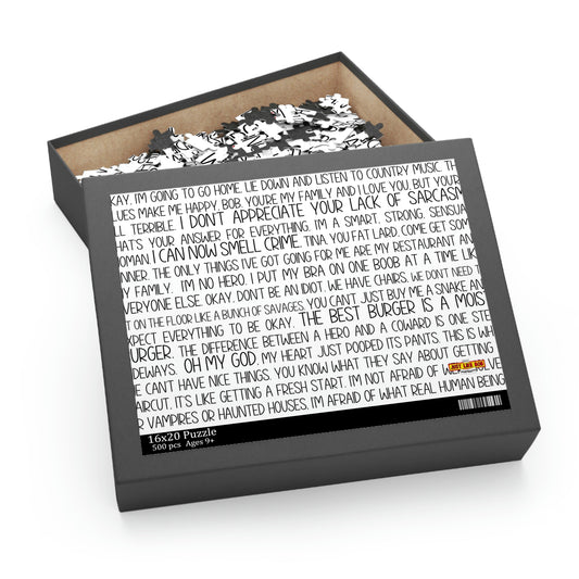 Quotes Bob's Burgers Puzzle (120, 252, 500-Piece) - Just Like Bob Bob's Burgers