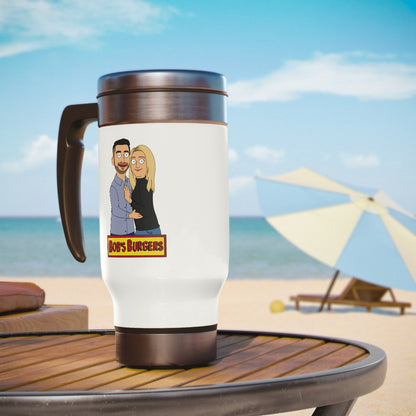Personalized Stainless Steel Travel Mug, 14oz - Just Like Bob Bob's Burgers