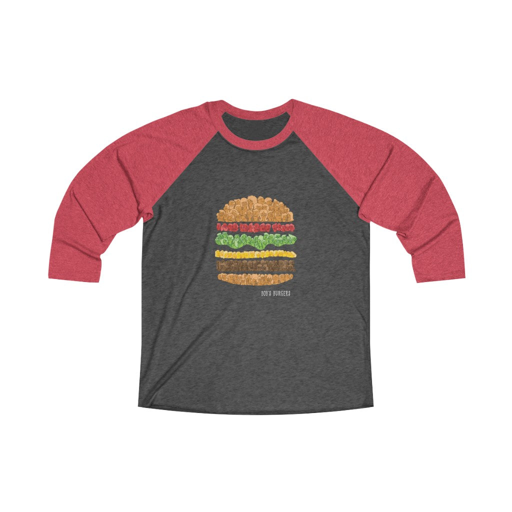 Vintage Bob's Burgers Characters Raglan Tee - Just Like Bob Bob's Burgers