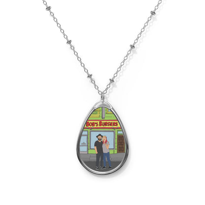 Personalized Oval Necklace - Just Like Bob Bob's Burgers
