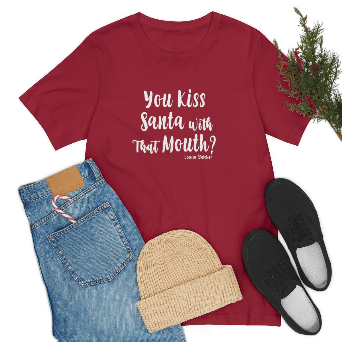 You Kiss Santa Jersey Short Sleeve Tee - Just Like Bob Bob's Burgers