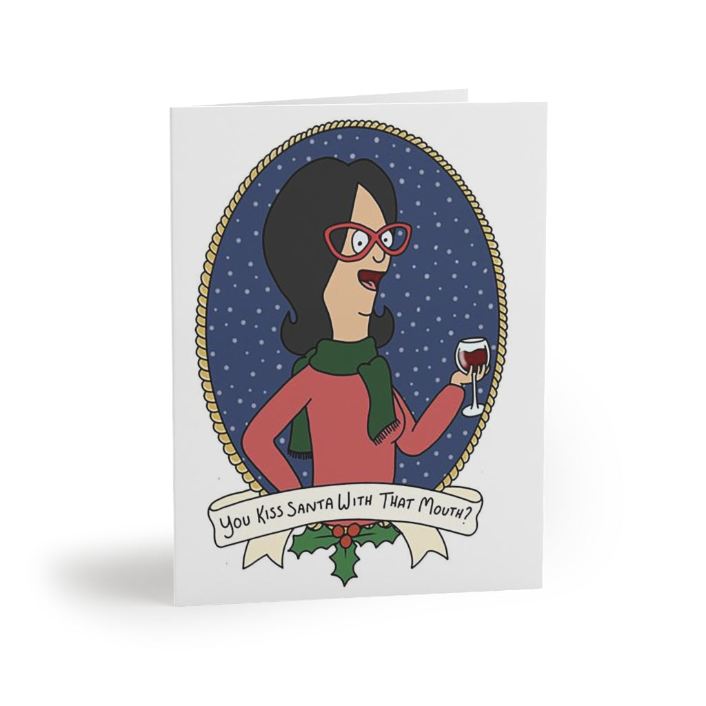 Greeting cards (8, 16, and 24 pcs) - Do You Kiss Santa With That Mouth? - Just Like Bob Bob's Burgers