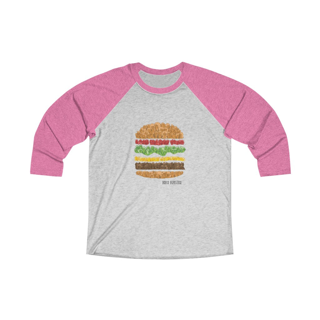 Vintage Bob's Burgers Characters Raglan Tee - Just Like Bob Bob's Burgers