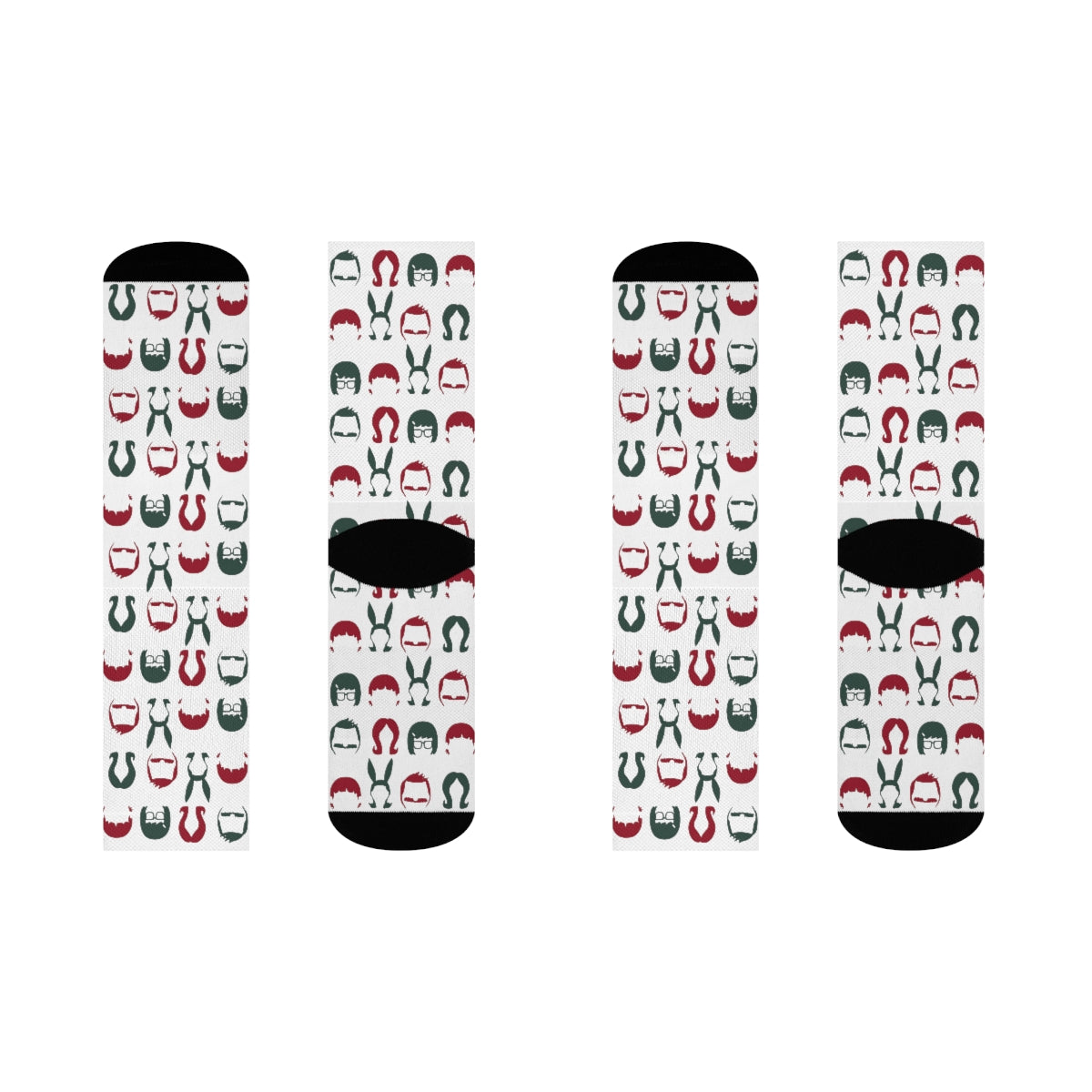 All Belcher's Christmas Crew Socks - Just Like Bob Bob's Burgers