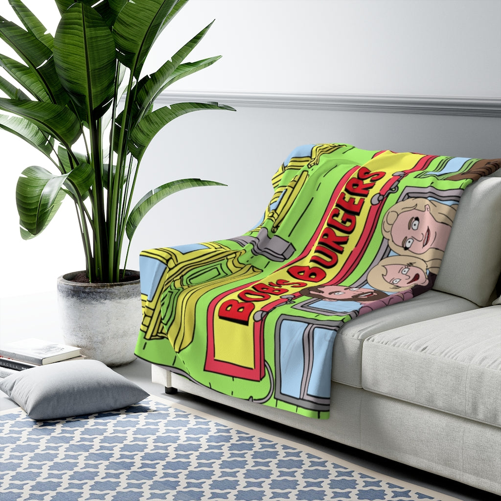 Personalized Sherpa Fleece Blanket - Just Like Bob Bob's Burgers