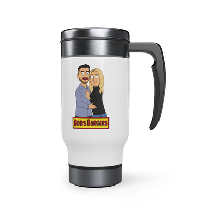 Personalized Stainless Steel Travel Mug, 14oz - Just Like Bob Bob's Burgers