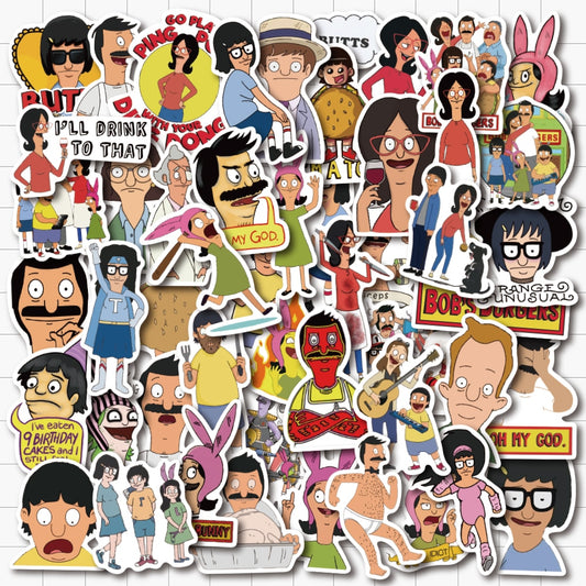 Ultimate Bob's Burgers Stickers Pack (50 pcs) - Just Like Bob Bob's Burgers